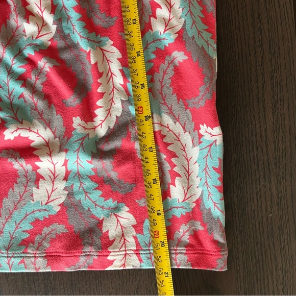 BODEN Women's Sz 10 Marion Coral Leaf Jersey Knit Twist Dress - Picture 11 of 12